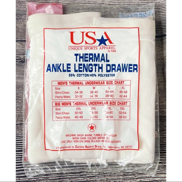 VTG Thermal Underwear Ankle Length Drawer 4XL - Picture 4 of 4